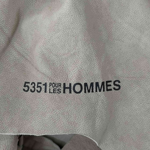 ゴーサンゴーイチプールオム 5351 POUR LES HOMMES レースアップ変形レザーマント メンズ