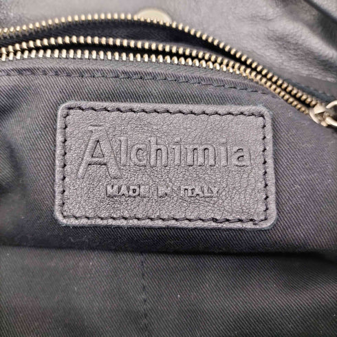 ALCHIMIA イタリア製 サイドリボンレザーハンドバッグ レディース