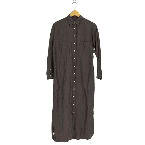 フィナモレ FINAMORE イタリア製 コットンリネン シャツワンピース レディース 40