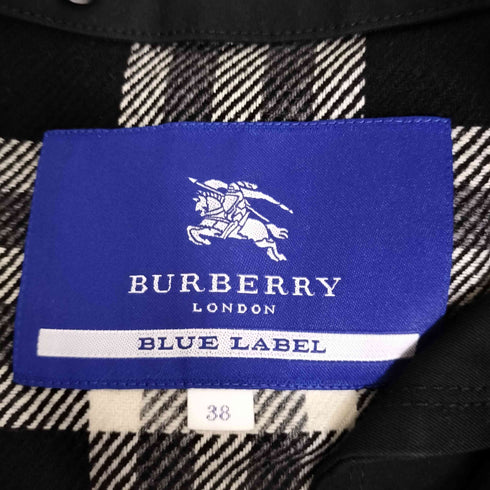 バーバリーブルーレーベル BURBERRY BLUE LABEL ノバチェックライナー付き 裏地ノバチェック ベルテッド トレンチコート レディース EUR:38