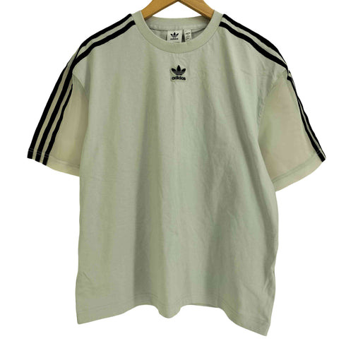 アディダスオリジナルス adidas Originals 袖シアー ナイロン 半袖カットソー レディース import:XS