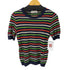 イヴサンローラン Yves Saint Laurent レーヨン混 S/S ボーダーコットンニットトップス レディース import:M
