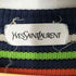 イヴサンローラン Yves Saint Laurent レーヨン混 S/S ボーダーコットンニットトップス レディース import:M