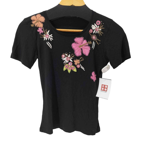 レコパン LES COPAINS 花デザイン S/S トップス レディース JPN:38
