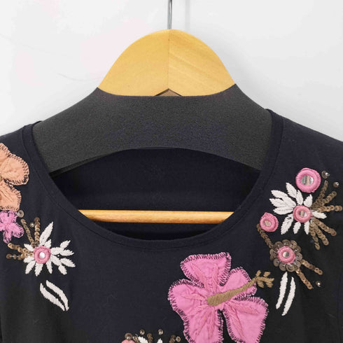 レコパン LES COPAINS 花デザイン S/S トップス レディース JPN:38