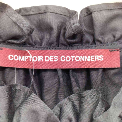 コントワーデコトニエ COMPTOIR DES COTONNIERS サテンコットンフリルシャツ レディース JPN:S