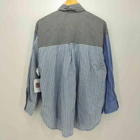 ザラ ZARA マルチストライプL/Sシャツ メンズ M