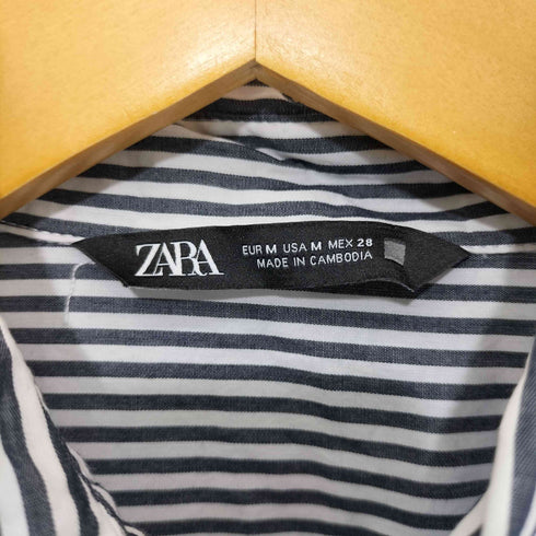 ザラ ZARA マルチストライプL/Sシャツ メンズ M