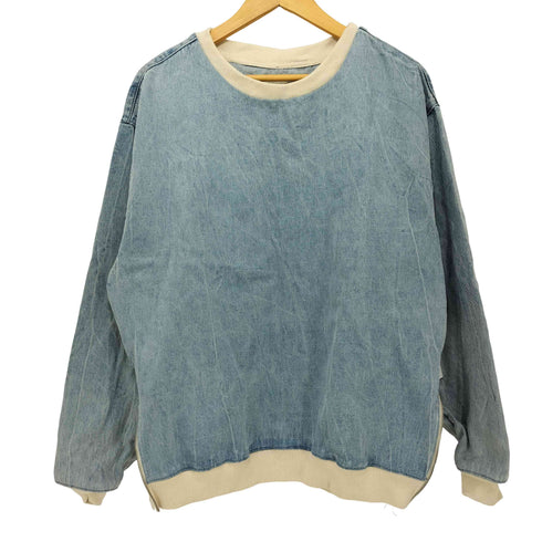 ザラ ZARA サイドジップデニムトレーナー メンズ S