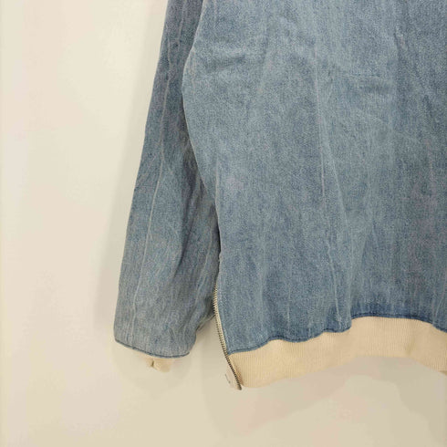 ザラ ZARA サイドジップデニムトレーナー メンズ S