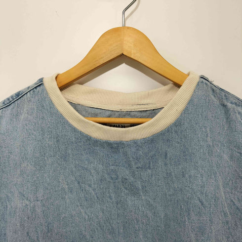 ザラ ZARA サイドジップデニムトレーナー メンズ S