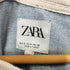 ザラ ZARA サイドジップデニムトレーナー メンズ S