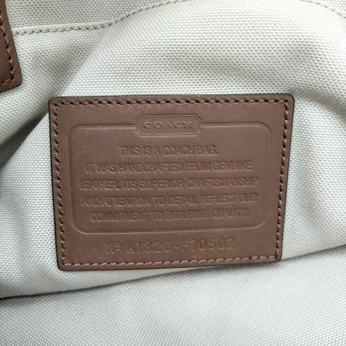 コーチ COACH ボーダープリント レザートートバッグ レディース