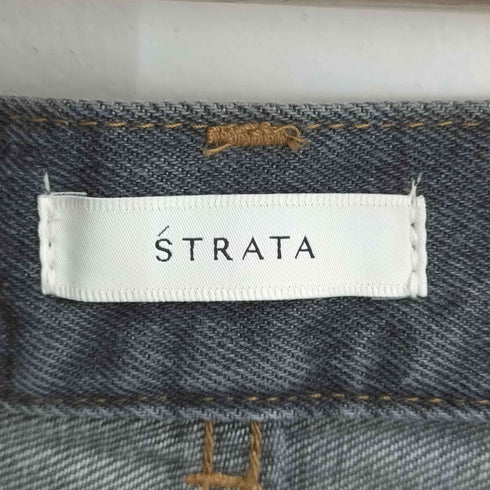 エストラータ STRATA サイドラインストレートデニム レディース S