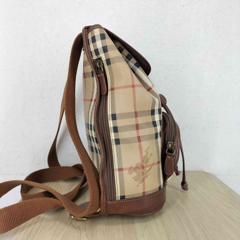 バーバリーズ BURBERRYS ノヴァチェック サフィアーノレザー 巾着 バックパック レディース