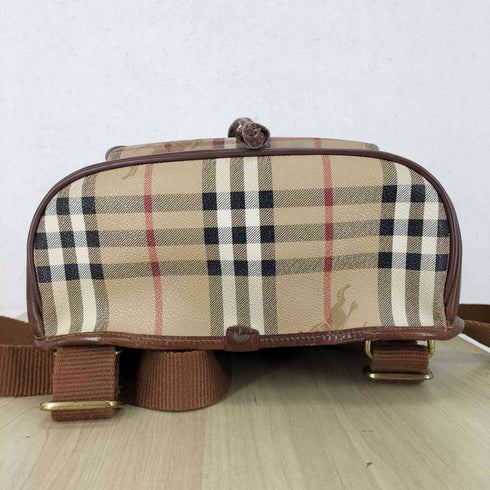 バーバリーズ BURBERRYS ノヴァチェック サフィアーノレザー 巾着 バックパック レディース