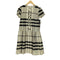 バーバリーロンドン BURBERRY LONDON チェック柄 コットンシルクフロントフリルワンピース cotton&silk レディース 160A