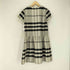 バーバリーロンドン BURBERRY LONDON チェック柄 コットンシルクフロントフリルワンピース cotton&silk レディース 160A