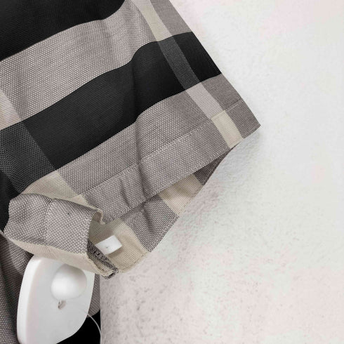 バーバリーロンドン BURBERRY LONDON チェック柄 コットンシルクフロントフリルワンピース cotton&silk レディース 160A