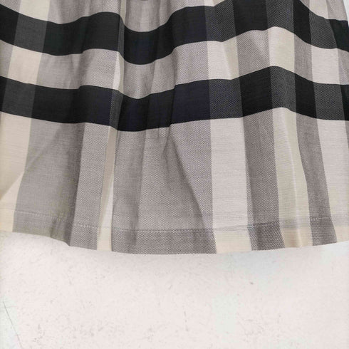 バーバリーロンドン BURBERRY LONDON チェック柄 コットンシルクフロントフリルワンピース cotton&silk レディース 160A