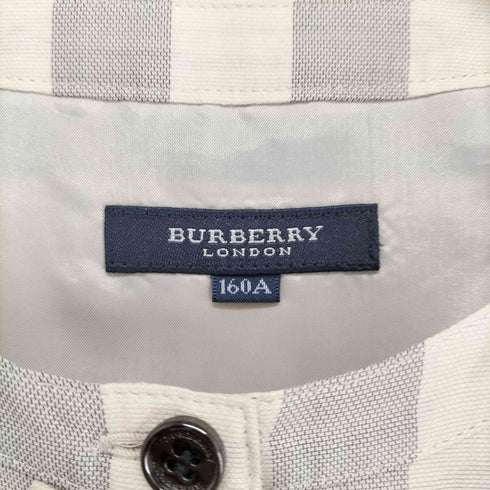 バーバリーロンドン BURBERRY LONDON チェック柄 コットンシルクフロントフリルワンピース cotton&silk レディース 160A