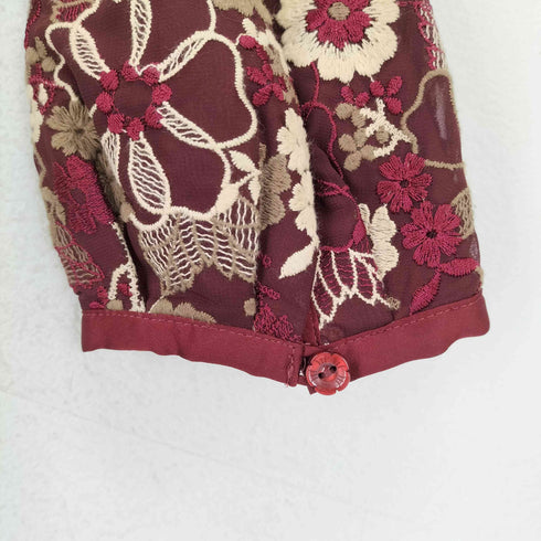 トッカ TOCCA 総刺繍 花柄 ワンピース レディース 0
