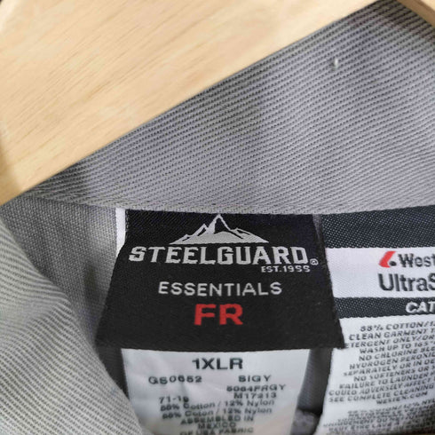 STEELGUARD 企業刺繍ロゴ 半袖 ワークシャツ メンズ XL