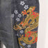 雅結 龍 花 和柄 刺繍 デニムパンツ メンズ 38