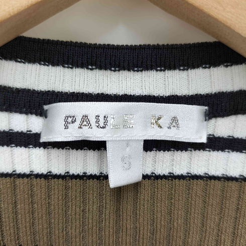 ポールカ PAULE KA イタリア製 ボーダー S/S ニット トップ レディース import:S