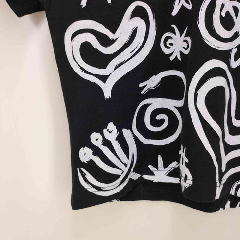アルベルタフェレッティ ALBERTA FERRETTI PHILOSOPHY イタリア製 Vネック 総柄 Tシャツ チビT Y2K レディース