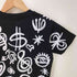 アルベルタフェレッティ ALBERTA FERRETTI PHILOSOPHY イタリア製 Vネック 総柄 Tシャツ チビT Y2K レディース
