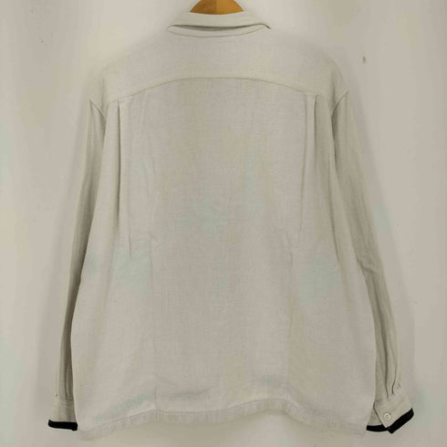 グッドイナフ GOODENOUGH 00S 初期タグ FINESSE オープンカラー 無地 ラインネルシャツ メンズ JPN:L