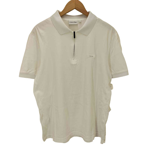 カルバンクライン CALVIN KLEIN Half Zip S/S Polo Shirt ハーフジップ ポロ シャツ メンズ import:M