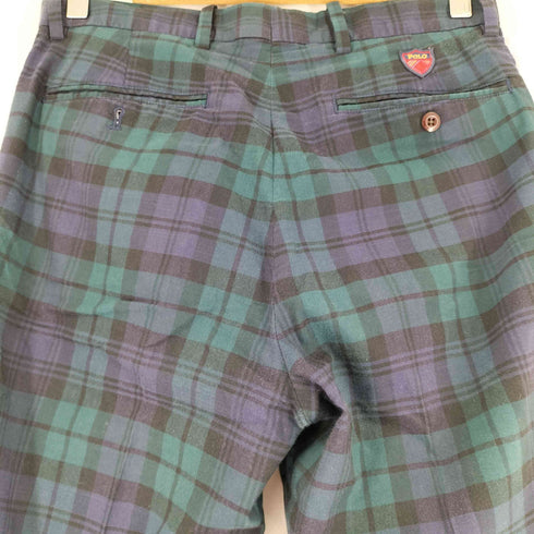 ポロラルフローレン POLO RALPH LAUREN GOLF CLASSIC FIT ブラックウォッチチェックスラックスパンツ メンズ 28/30