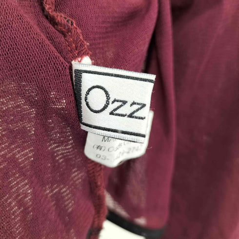 Ozzon Y2K フェアリーグランジ パワーネット レースアップ ブラウス レディース