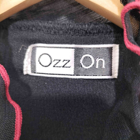 Ozzon Y2K フェアリーグランジ パワーネット 異素材切替 レースアップ ノースリーブ レディース