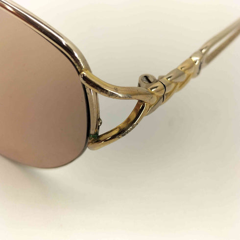 イヴサンローラン Yves Saint Laurent 12KGF TITAN 日本製 金張 カラーレンズ サングラス レディース 53□17 135