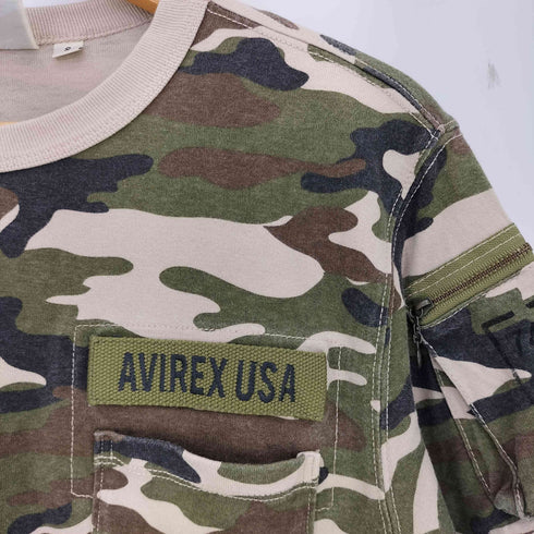アヴィレックス AVIREX CAMOUFLAGE FATIGUE CREW NECK TEE メンズ import:S