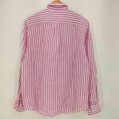 ポロラルフローレン POLO RALPH LAUREN RELAXED FIT リネン100 ボタンダウンシャツ レディース import:L