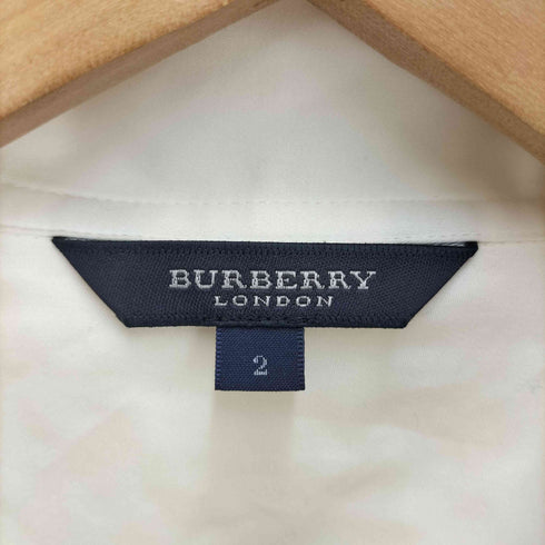 バーバリーロンドン BURBERRY LONDON 裾ロゴ 刺繍 異素材 切替 ポロシャツ レディース 2