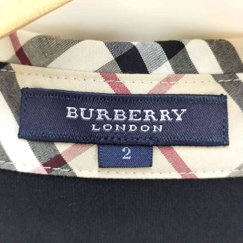 バーバリーロンドン BURBERRY LONDON 襟ノバチェック 裾ロゴ 刺繍 スキッパー ポロシャツ レディース 2