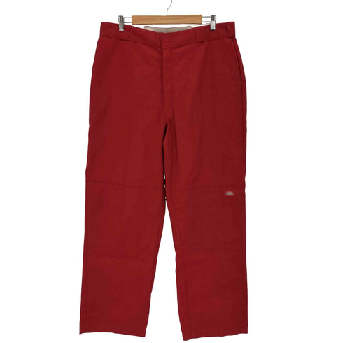 ディッキーズ Dickies DOUBLE KNEE WORK PANTS-RED メンズ 38×34