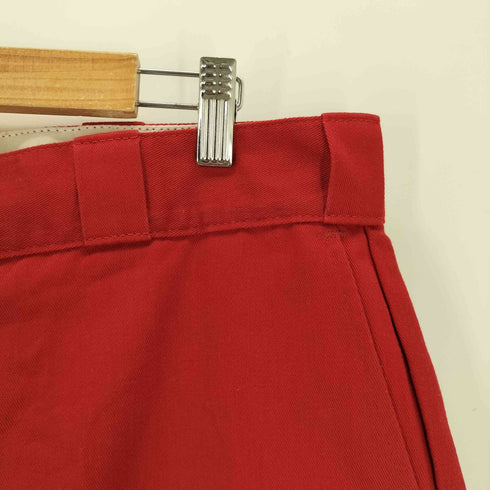 ディッキーズ Dickies DOUBLE KNEE WORK PANTS-RED メンズ 38×34