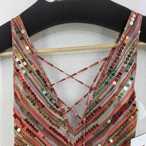 ミッソーニ MISSONI スパンコール カラフルドレス レディース