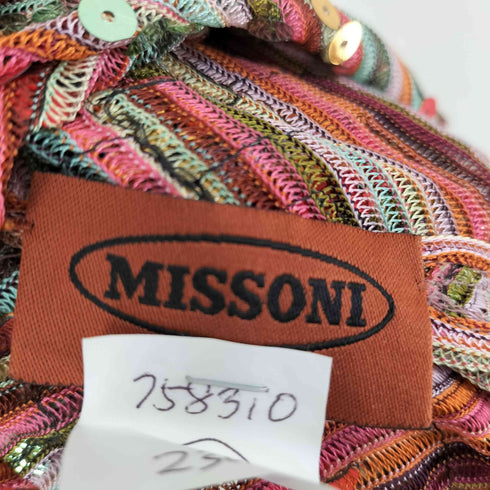 ミッソーニ MISSONI スパンコール カラフルドレス レディース