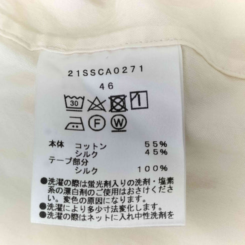 カンタータ cantate 21SS シルク混 レギュラーカラーシャツ メンズ JPN:46