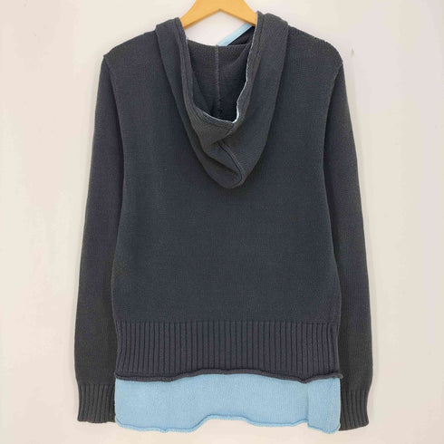 アルマーニジーンズ ARMANI JEANS バイアスジップ コットン ニットフーディー ニットパーカー メンズ import:XL