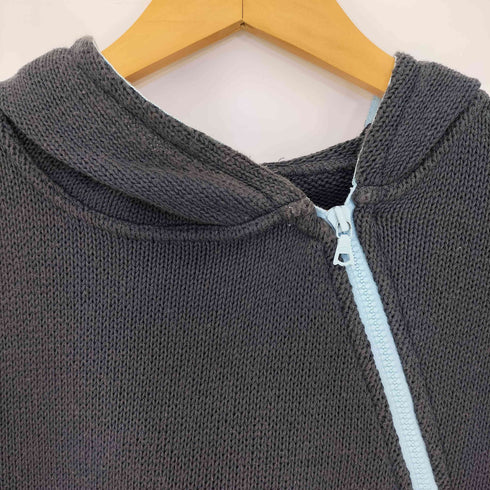 アルマーニジーンズ ARMANI JEANS バイアスジップ コットン ニットフーディー ニットパーカー メンズ import:XL