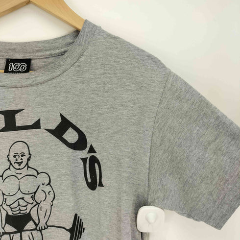 GOLD GYM × 100ATHLETICS コラボ マッスル クルーネック S/S Tシャツ メンズ M