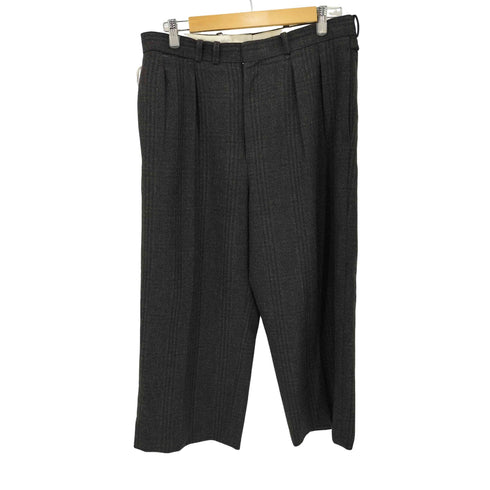 マーティーアンドサンズ MAATEE&SONS jeffery ウール チェック柄 2タック サイドバックル パンツ メンズ JPN:3